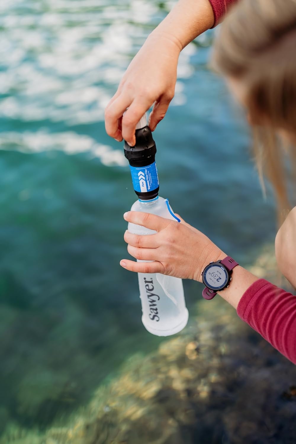 Sawyer Squeeze Water Filtration System(1 L Premium Bottle)