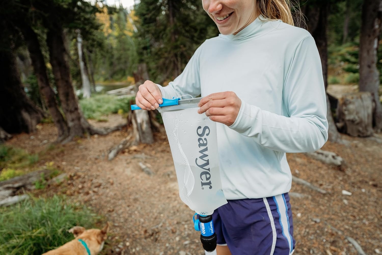 Sawyer Squeeze Water Filtration System(2 L Premium Bladder  Clear)