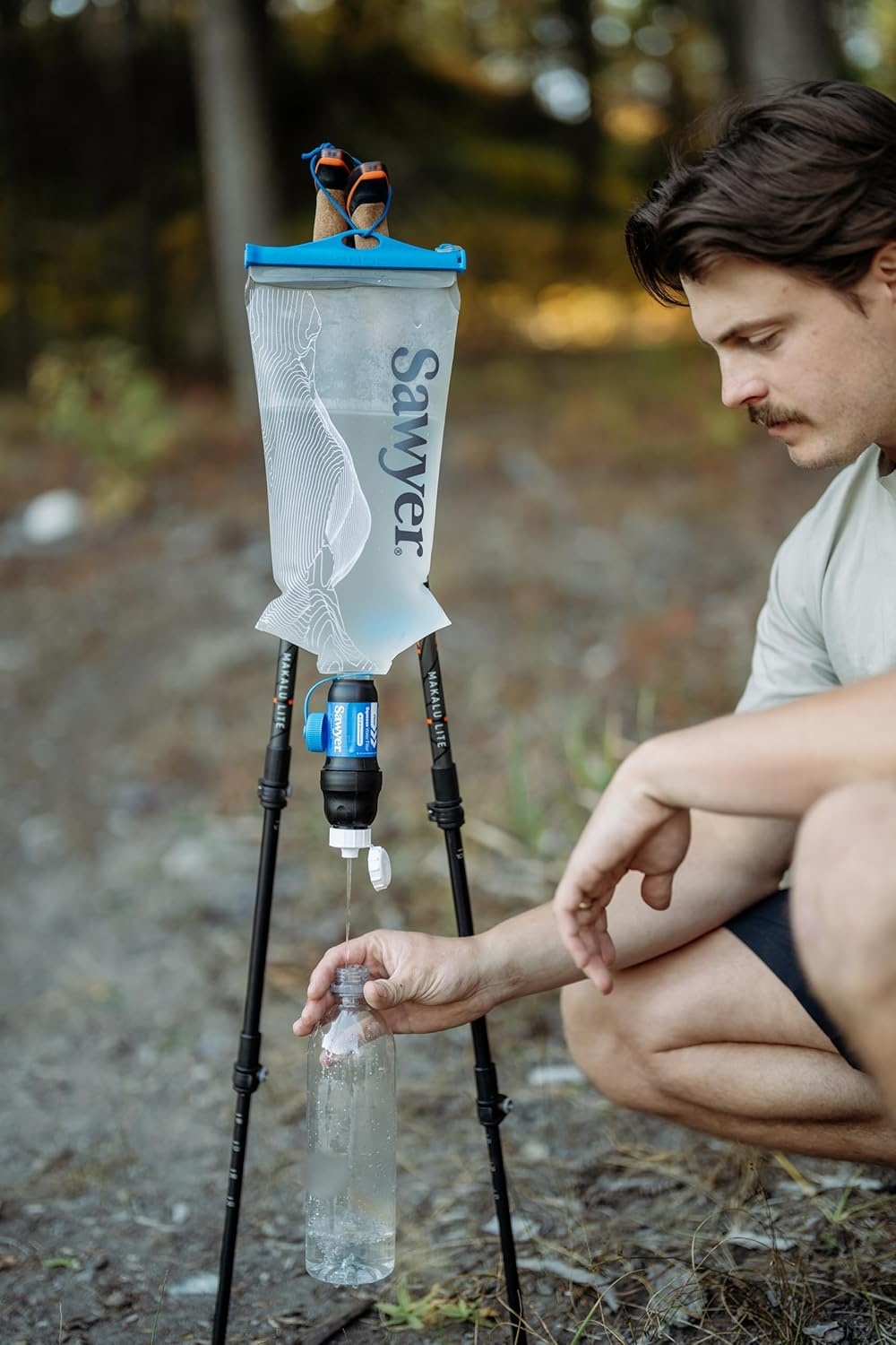 Sawyer Squeeze Water Filtration System(2 L Premium Bladder  Clear)