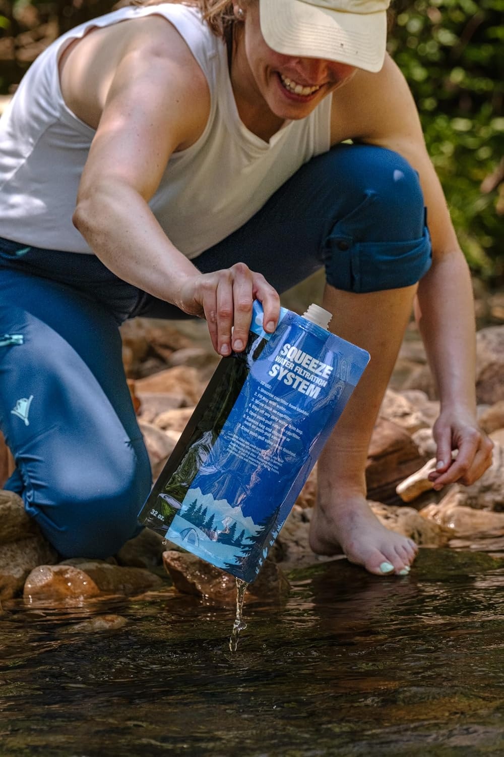 Squeezable Pouches for Squeeze Water Filtration System(32 – ounce)