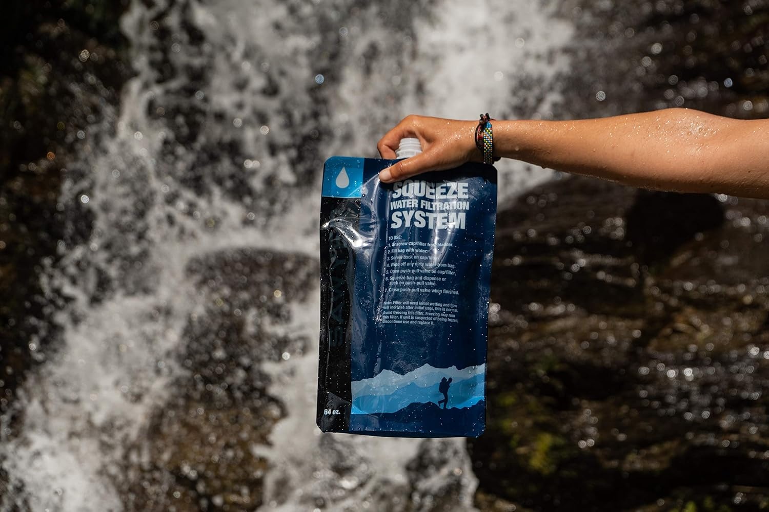 Squeezable Pouches for Squeeze Water Filtration System(64 – ounce)
