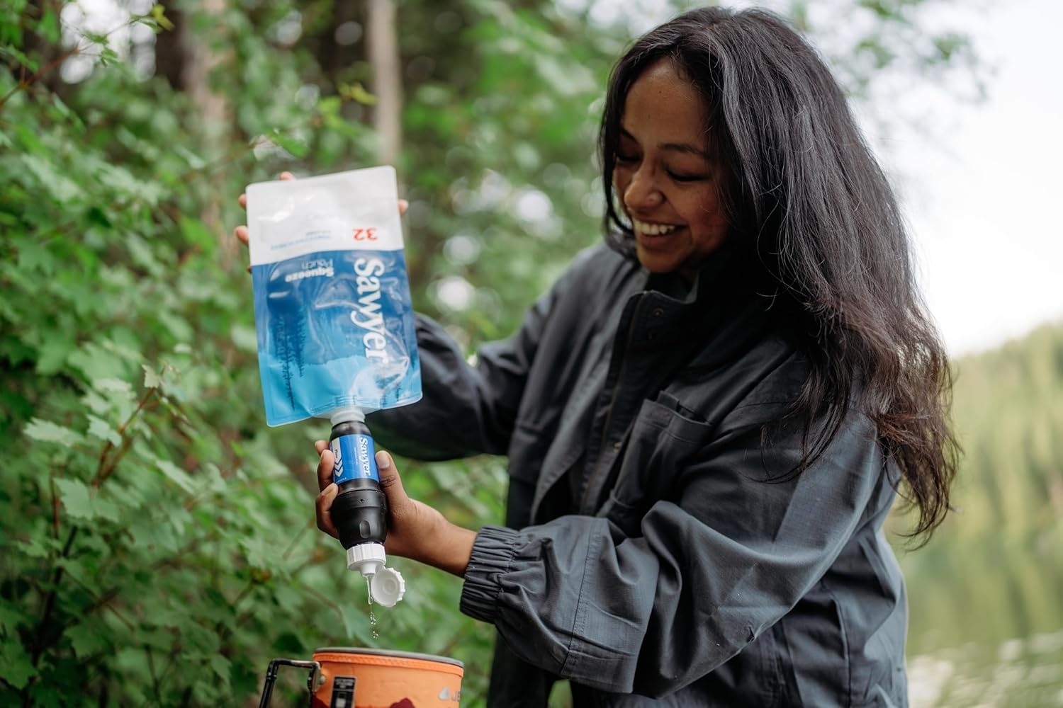 Sawyer Squeeze Water Filtration System(Two 32-Oz Standard Pouches)