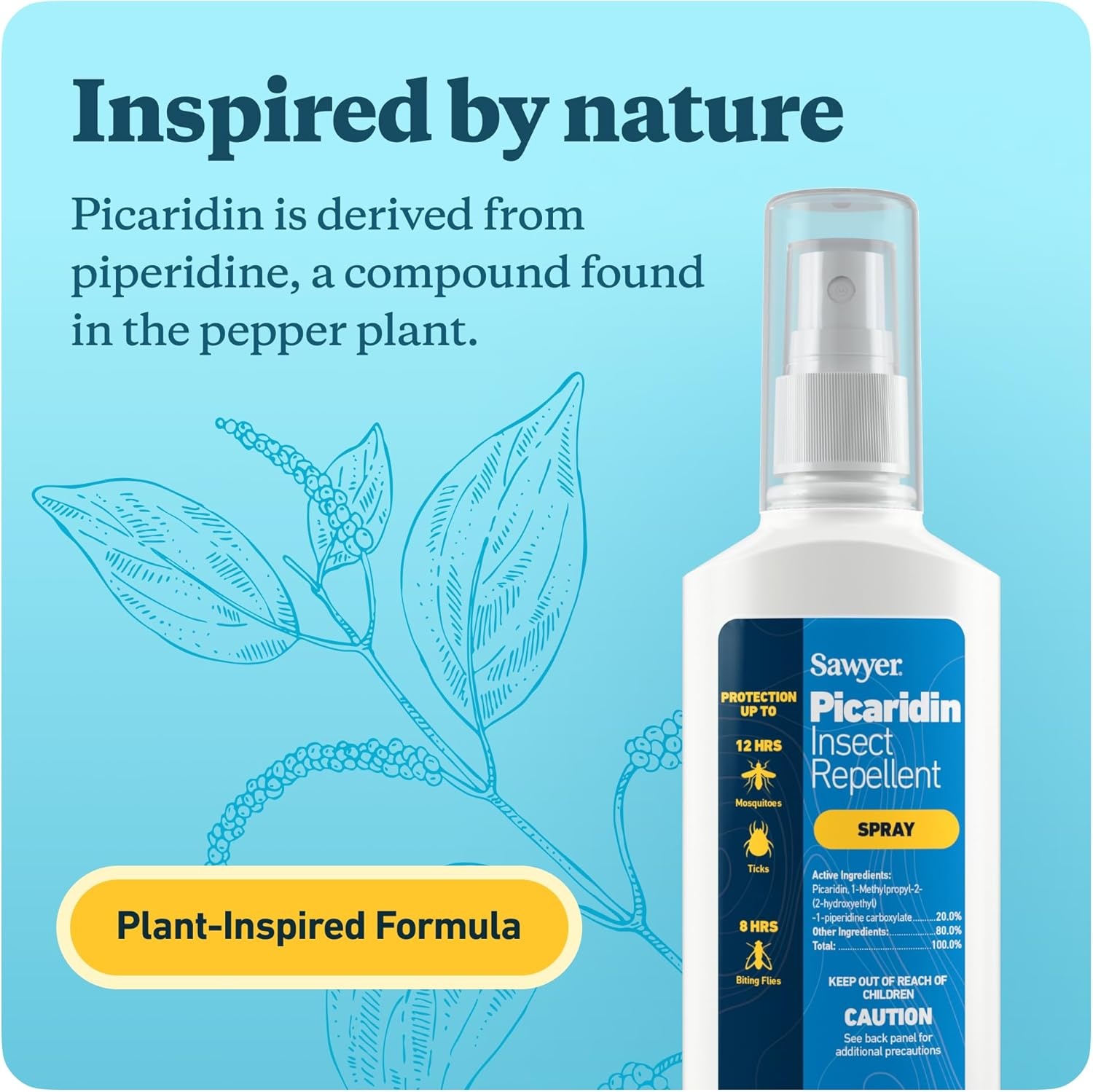 Sawyer Products SP874 Picaridin Insect Repellent Spray, 20% Picaridin, 4-Ounce, 1-Pack(4 Fl Oz (Pack of 1))