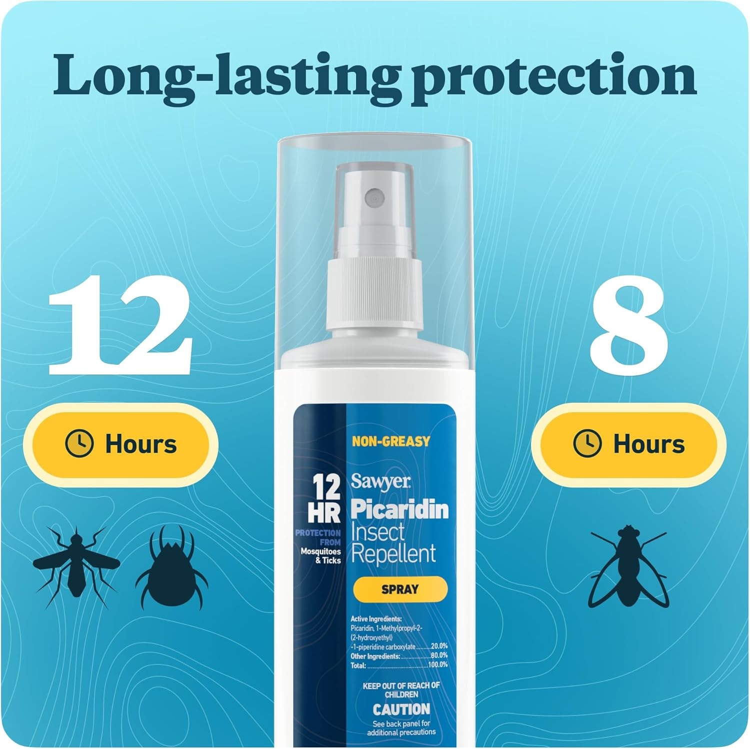 Sawyer Products SP874 Picaridin Insect Repellent Spray, 20% Picaridin, 4-Ounce, 1-Pack(3 Fl Oz (Pack of 2))