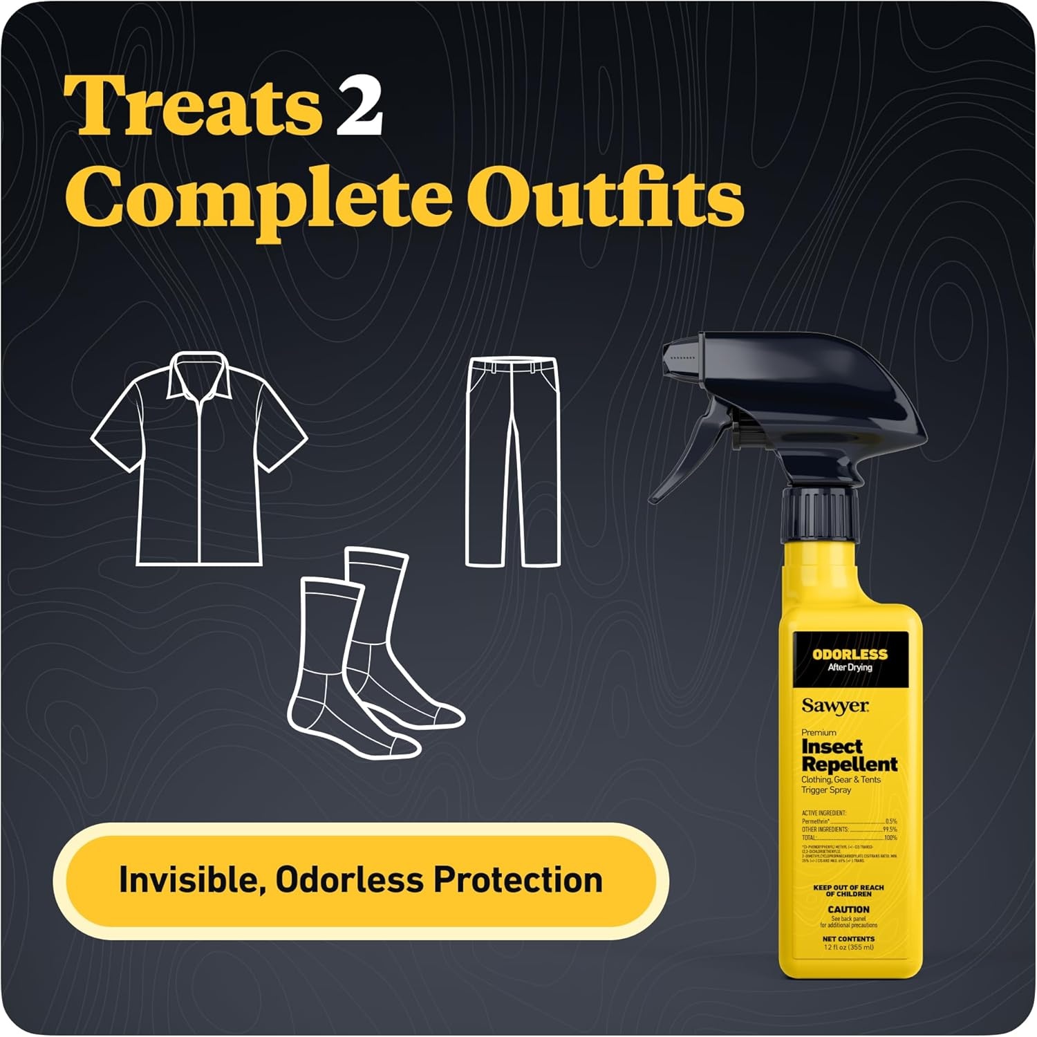Sawyer Products Premium Permethrin Insect Repellent for Clothing, Gear & Tents(12 Fl Oz (Pack of 1))
