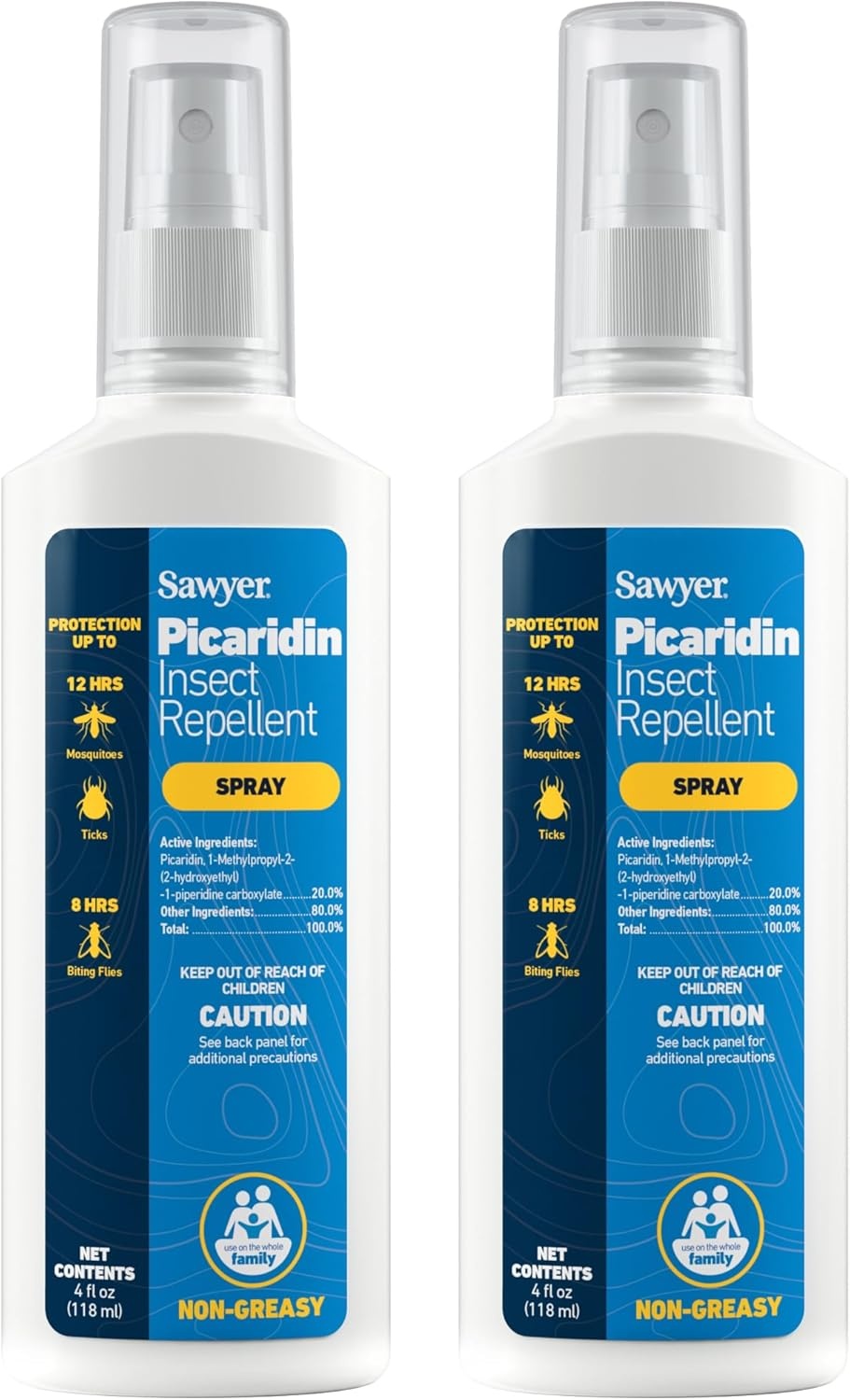 Sawyer Products SP874 Picaridin Insect Repellent Spray, 20% Picaridin, 4-Ounce, 1-Pack(4 Fl Oz (Pack of 2))